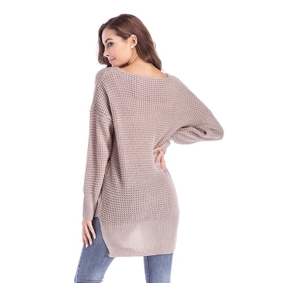 Dusty Rose Oversized Knit Sweater - Picture 5 of 7